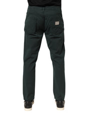 Dolce & Gabbana Green Cotton Stretch Men Loose Denim Jeans