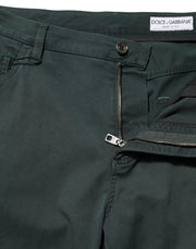 Dolce & Gabbana Green Cotton Stretch Men Loose Denim Jeans