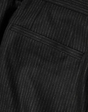 Dolce & Gabbana Black Cotton Mid Waist Dress Trouser Pants