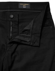 Dolce & Gabbana Black Cotton Mid Waist Skinny Men Denim Jeans