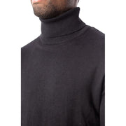 Jack Jones Black Cotton Turtleneck