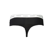 Guess Jeans Black Cotton Women Thong