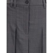 Brunello Cucinelli Gray Polyester Long Skirt