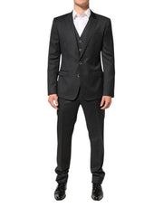 Dolce & Gabbana Black MARTINI 2 Buttons Suit 3 Piece Suit
