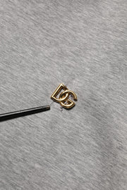 Dolce & Gabbana Gray Logo Cotton Hooded Sweatshirt Sweater