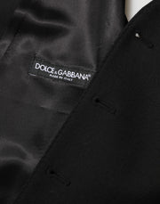 Dolce & Gabbana Black Wool Dress Formal Men Waistcoat Vest