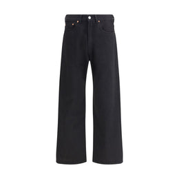 Our Legacy Black Cotton Straight-Leg Jeans