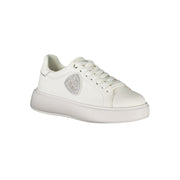 Blauer White Polyester Sneaker