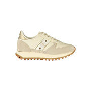 Blauer Beige Polyester Sneaker