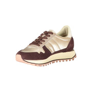 Blauer Beige Polyester Sneaker