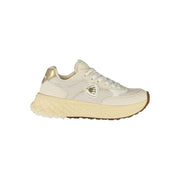 Blauer Beige Polyester Sneaker