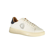 Blauer White Polyester Sneaker