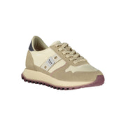 Blauer Beige Polyester Sneaker