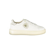 Blauer White Polyester Sneaker