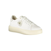 Blauer White Polyester Sneaker