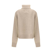 Extreme Cashmere Beige Cashmere Turtleneck