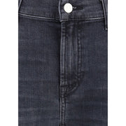 7FOR Black Cotton Bootcut Jeans