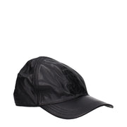 Jil Sander Black Leather Cap (Baseball Hat)