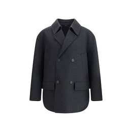 Fendi Gray Fleece Wool Coat