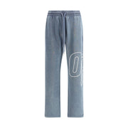 Off-White Blue Cotton Joggers (Workout Pants)