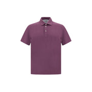 Brunello Cucinelli Purple Cotton Polo Shirt