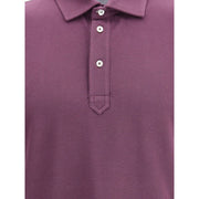 Brunello Cucinelli Purple Cotton Polo Shirt