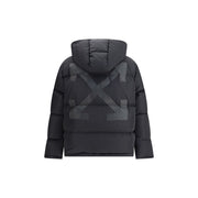 Off-White Black Polyester Full-Length Jacket