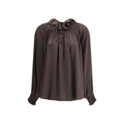 Burberry Brown Silk Blouse
