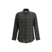 Saint Laurent Green Cotton Pattern Shirt