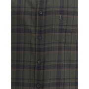 Saint Laurent Green Cotton Pattern Shirt