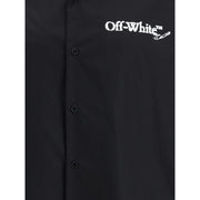 Off-White Black Cotton Pattern Shirt