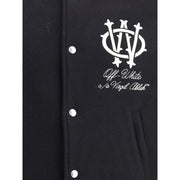 Off-White Black Fleece Wool Jackets And Coat