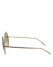 Dolce & Gabbana DG2215K Gold Plated Round Lenses Shade Eyewear Sunglasses