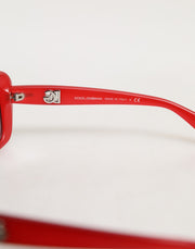 Dolce & Gabbana DG6093 Red Rectangular Grey Graduated Lenses Sunglasses