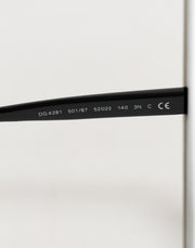 Dolce & Gabbana DG4281 Black Round Frame Full Rim Eyewear Sunglasses