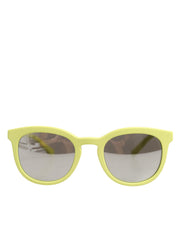 Dolce & Gabbana DG4324 Yellow Framed Mirrored Lenses Eyewear Sunglasses