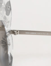 Dolce & Gabbana Transparent DG4292 Round Crystal Flowers Sunglasses