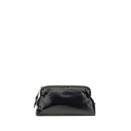 Miu Miu Black Calf Leather Bos Taurus Shoulder Bag