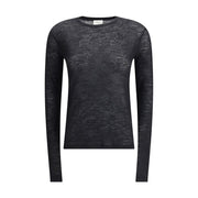 Saint Laurent Black Cashmere Long Sleeve T-Shirt