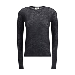Saint Laurent Black Cashmere Long Sleeve T-Shirt
