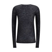 Saint Laurent Black Cashmere Long Sleeve T-Shirt
