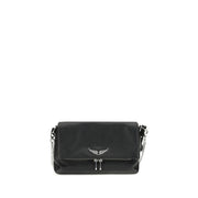 Zadig & Voltaire Black Calf Leather Bos Taurus Shoulder Bag