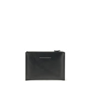 MM6 Black Calf Leather Bos Taurus Clutch Bag