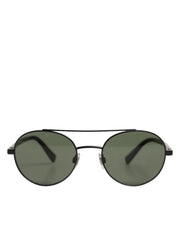 Dolce & Gabbana Matte Black Steel Frame Gray Lens Sunglasses
