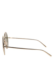 Dolce & Gabbana Gold Metal Round Shades Eyewear Sunglasses