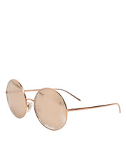 Dolce & Gabbana DG2215K Gold Metal Round Shades Eyewear Sunglasses