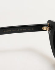 Dolce & Gabbana Black Re-Edition DNA Cat-Eye Frame Sunglasses