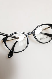 Dolce & Gabbana DG3242 Black Acetate Cat Eye Frame Eyeglass Reading Glass