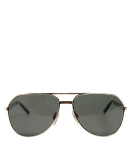 Dolce & Gabbana DG2106K Black Gold Plated Polarized MetalFrame Sunglasses