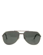 Dolce & Gabbana DG2106K Black Gold Plated Polarized MetalFrame Sunglasses